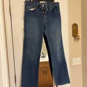 GAP VTG Women's 12 Boot Cut Denim Jeans Button Fly Y2K Made In Mexico Cotton